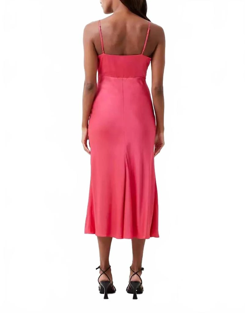 商品French Connection|Ennis Satin Slip Midi Dress In Azalea,价格¥860,第2张图片详细描述