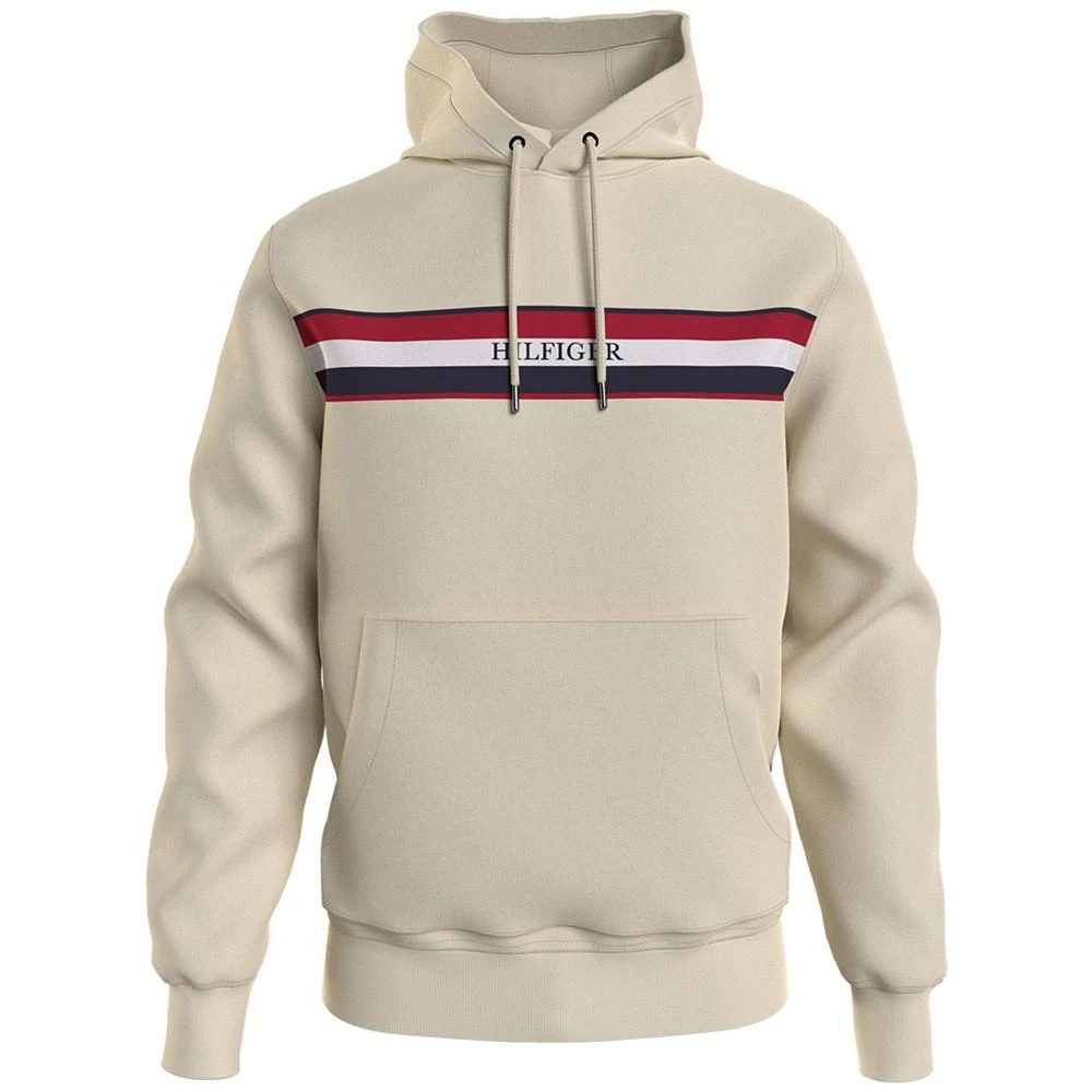 商品Tommy Hilfiger|Men's Global Stripe Graphic Hooded Sweatshirt,价格¥598,第1张图片