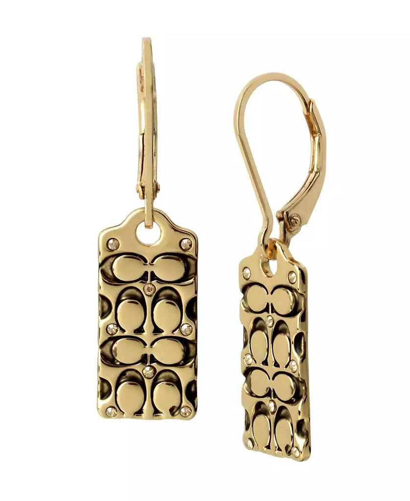 商品Coach|Quilted C Drop Earrings,价格¥631,第1张图片