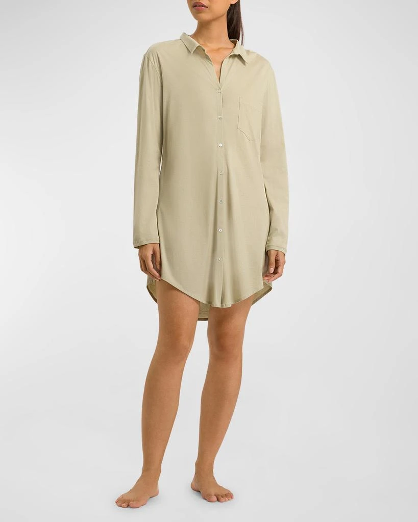 商品Hanro|Cotton Deluxe Boyfriend Sleepshirt,价格¥1543,第3张图片详细描述