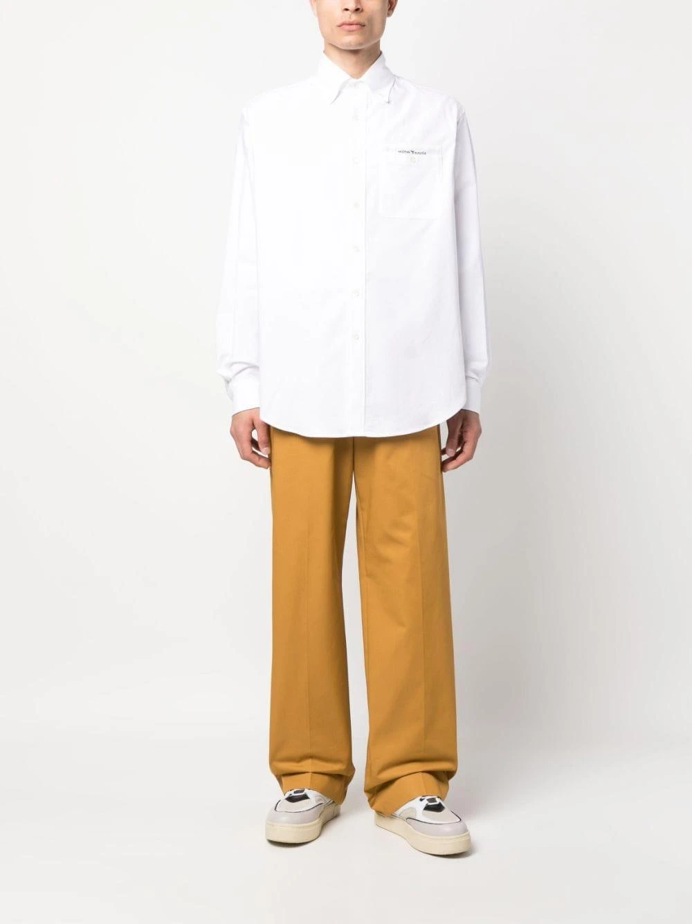 商品Palm Angels|Palm Angels 男士衬衫 PMGE012E23FAB0010110 白色,价格¥2956,第6张图片详细描述