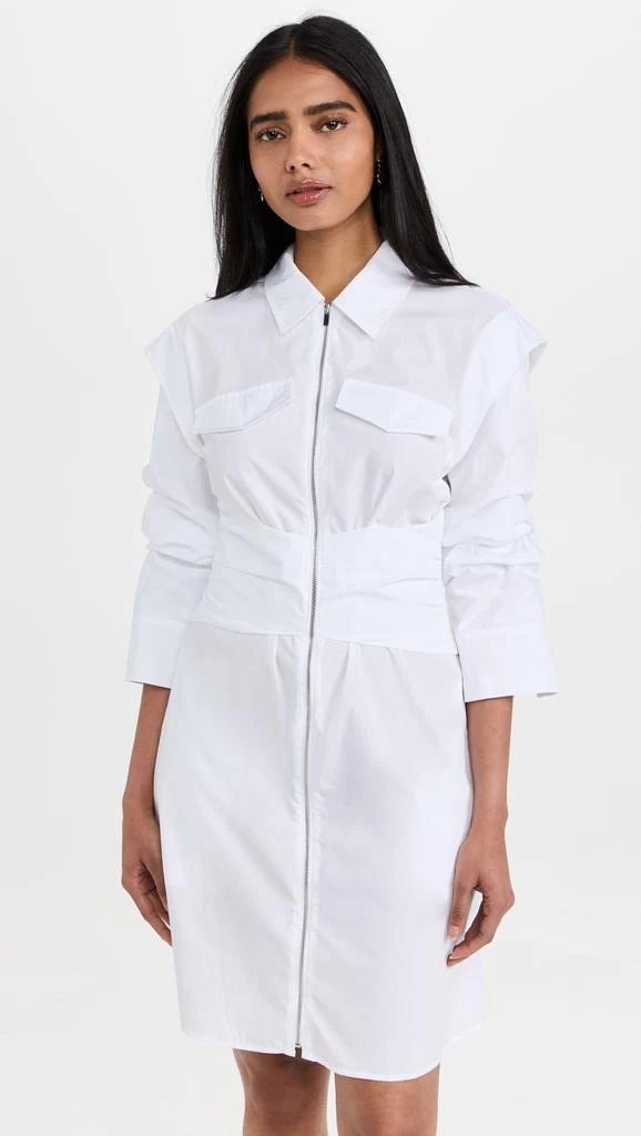 商品Derek Lam|Derek Lam 10 Crosby Skylar 前拉链衬衫连衣裙,价格¥847,第2张图片详细描述