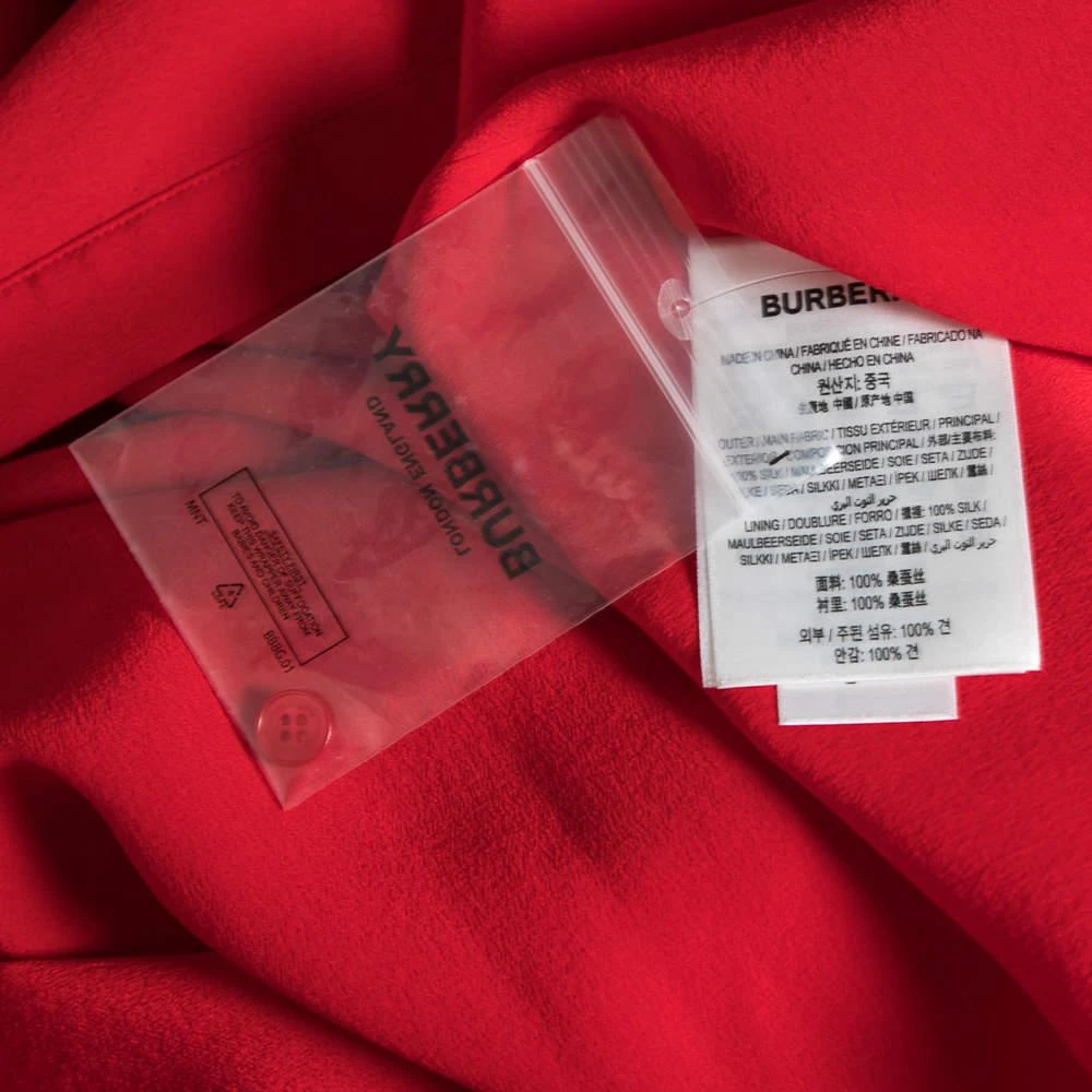 Burberry Red Silk Button Down Maxi Dress S 商品