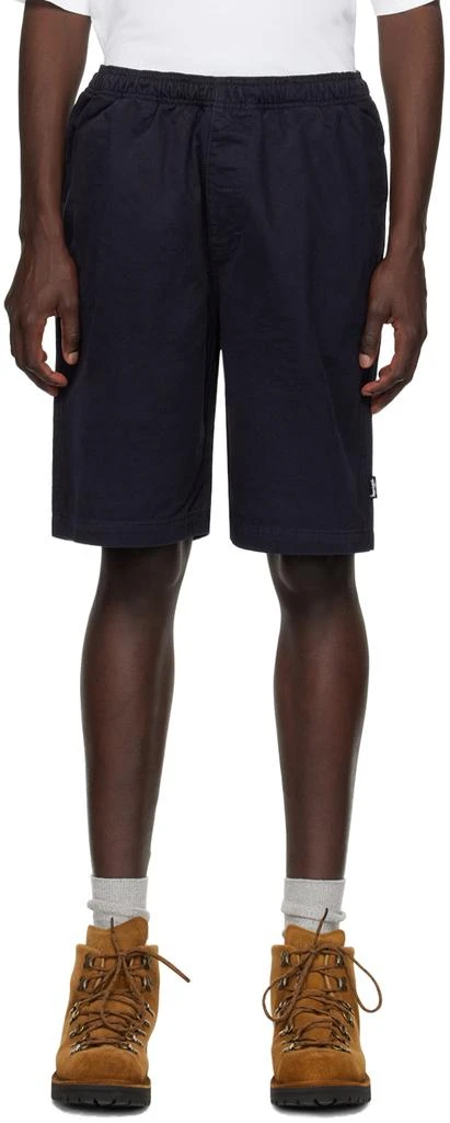 商品STUSSY|Navy Brushed Shorts,价格¥239,第1张图片