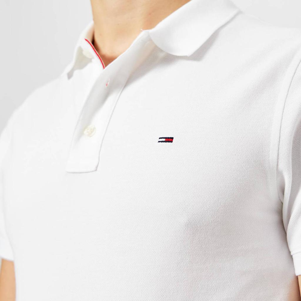 商品Tommy Hilfiger|Tommy Jeans Men's Original Fine Pique Polo Shirt - Classic White,价格¥404,第6张图片详细描述