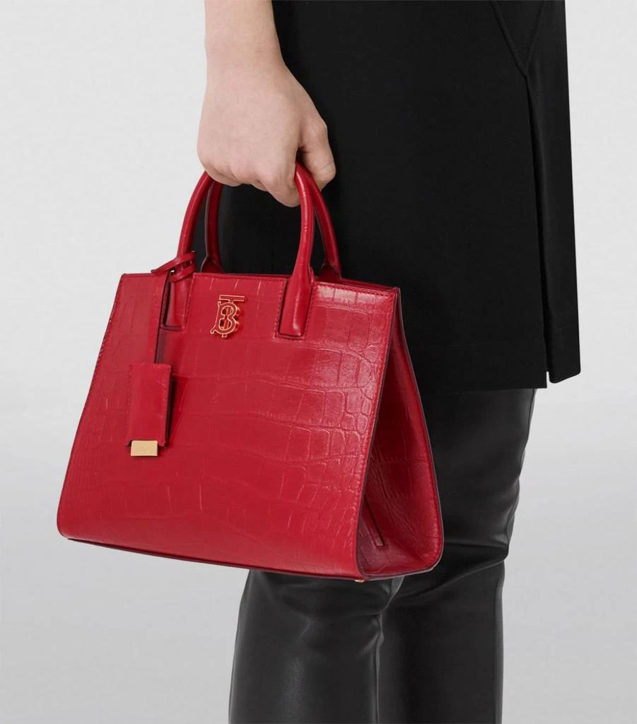 商品Burberry|Mini Leather Frances Tote Bag,价格¥14709,第2张图片详细描述