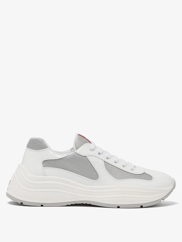 商品Prada|America's Cup patent leather and mesh trainers,价格¥5989,第1张图片