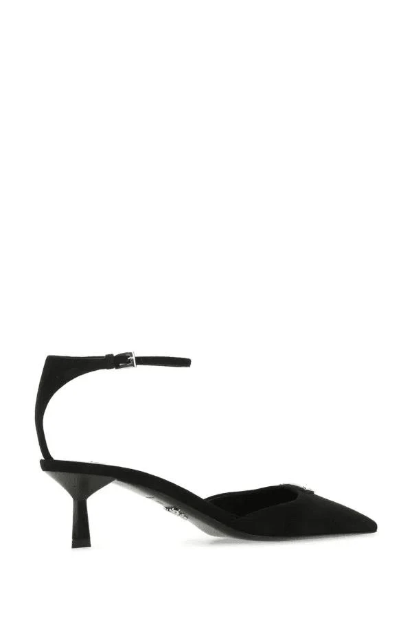 商品Prada|PRADA heeled shoes in black suede,价格¥6221,第3张图片详细描述