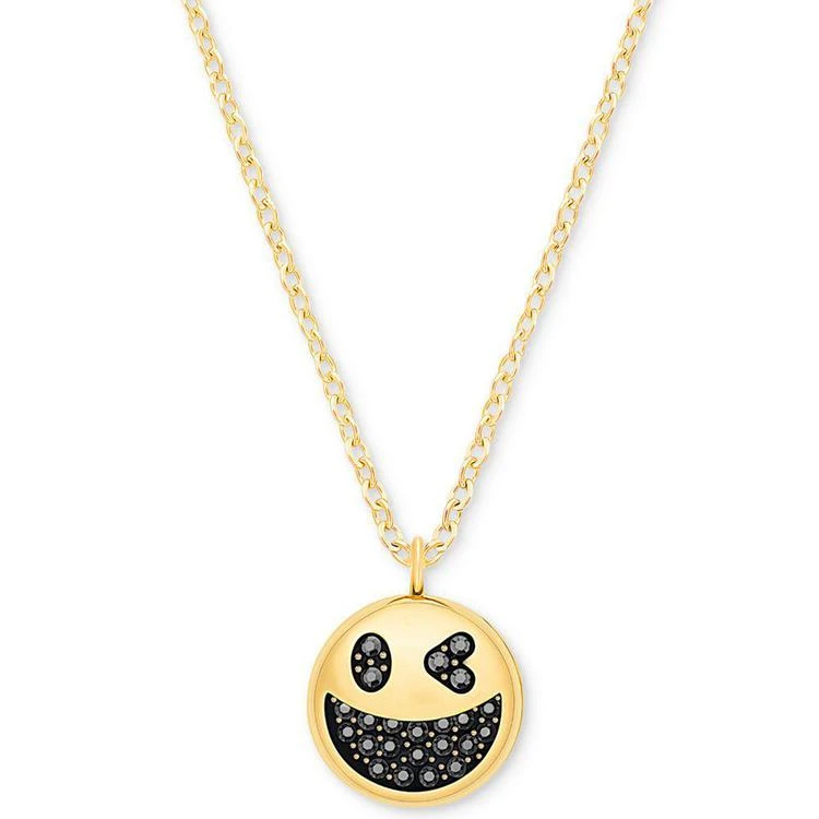 商品Swarovski|Two-Tone Black Crystal Emoji Pendant Necklace,价格¥517,第1张图片