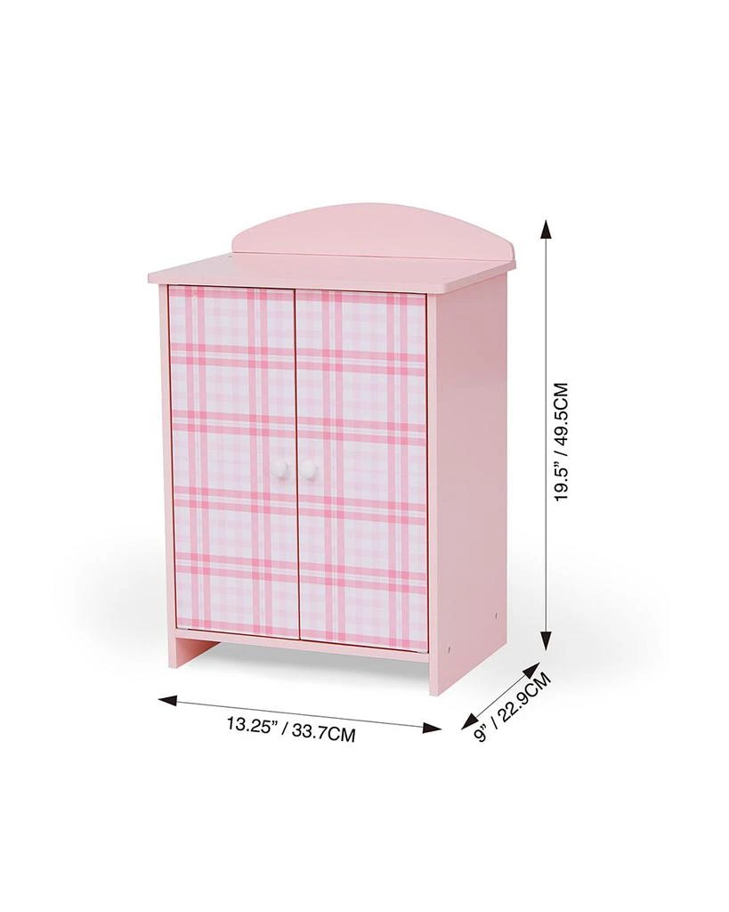 Sophia's by Kids Aurora Princess 18" Doll Pink Plaid Closet with Bathrobe & Slipper Pink/White - Ages 3-7 商品