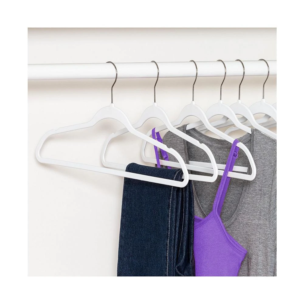 商品Honey Can Do|50-Pack Rubber Space-Saving Hanger, White,价格¥395,第3张图片详细描述