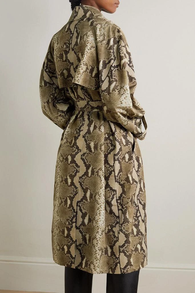 商品Stella McCartney|Double-breasted snake-print shell trench coat,价格¥3597,第3张图片详细描述