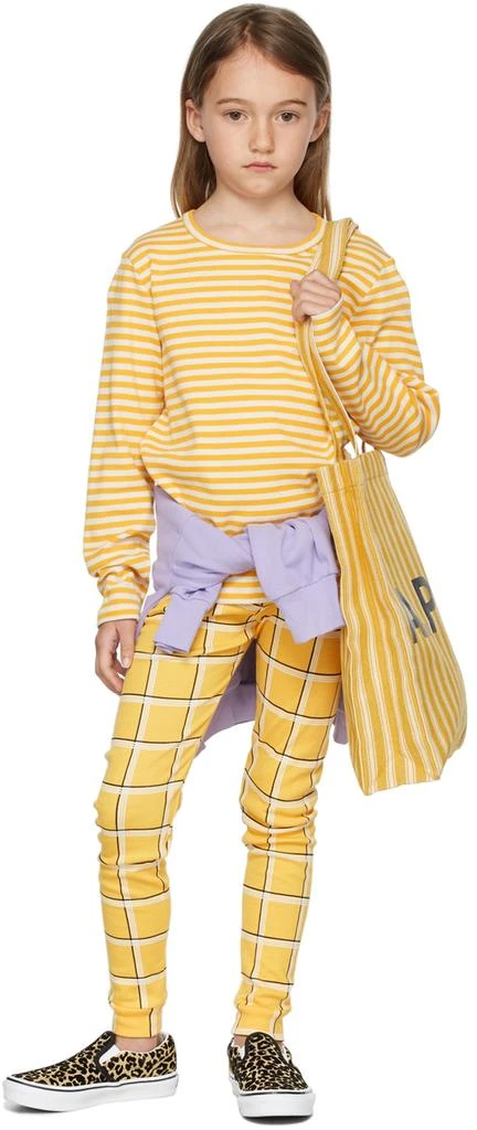 商品Mini Rodini|Kids Yellow Check Leggings,价格¥137,第1张图片