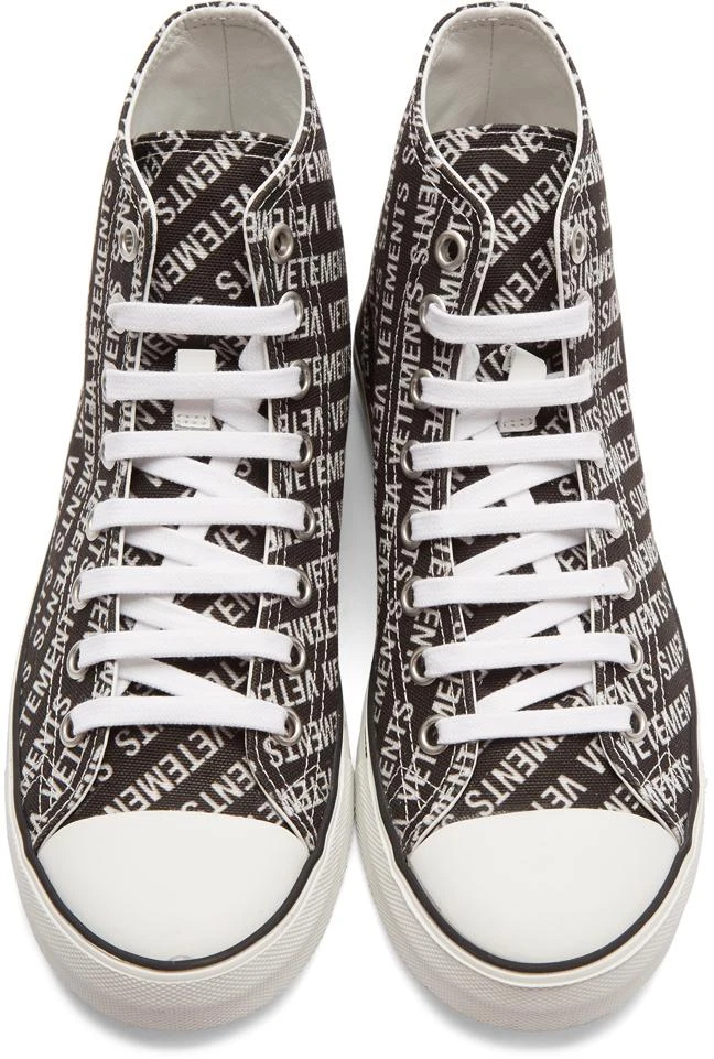 商品Vetements|Black & White Canvas Logo High-Top Sneakers,价格¥1246,第5张图片详细描述