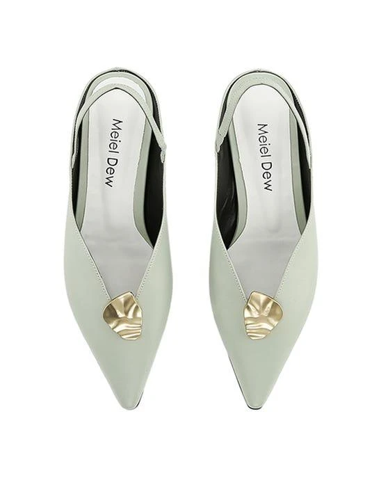 商品MEIEL DEW|Wave  Line Slingback  MD19SS1032 Mint,价格¥1375,第1张图片