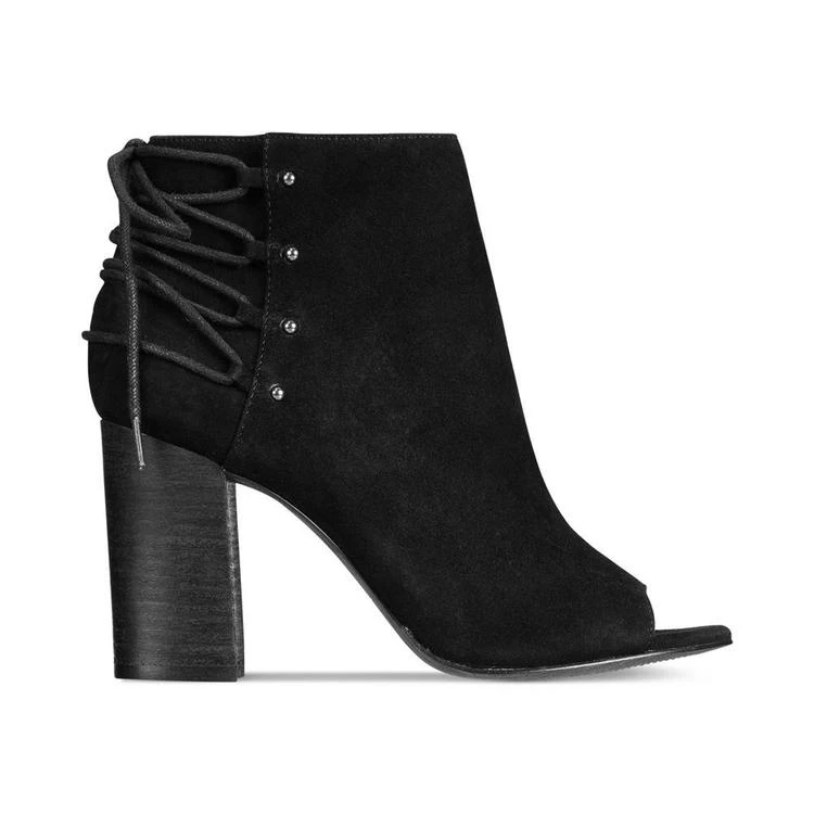 商品Nine West|Britt Back Lace-Up Peep-Toe Block-Heel Booties,价格¥412,第2张图片详细描述