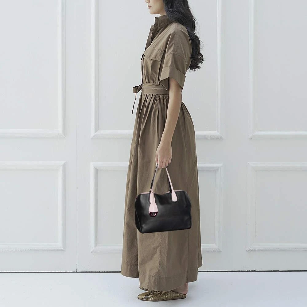商品[二手商品] Dior|Dior Black/Pink Leather Addict Shopping Tote,价格¥3355,第2张图片详细描述