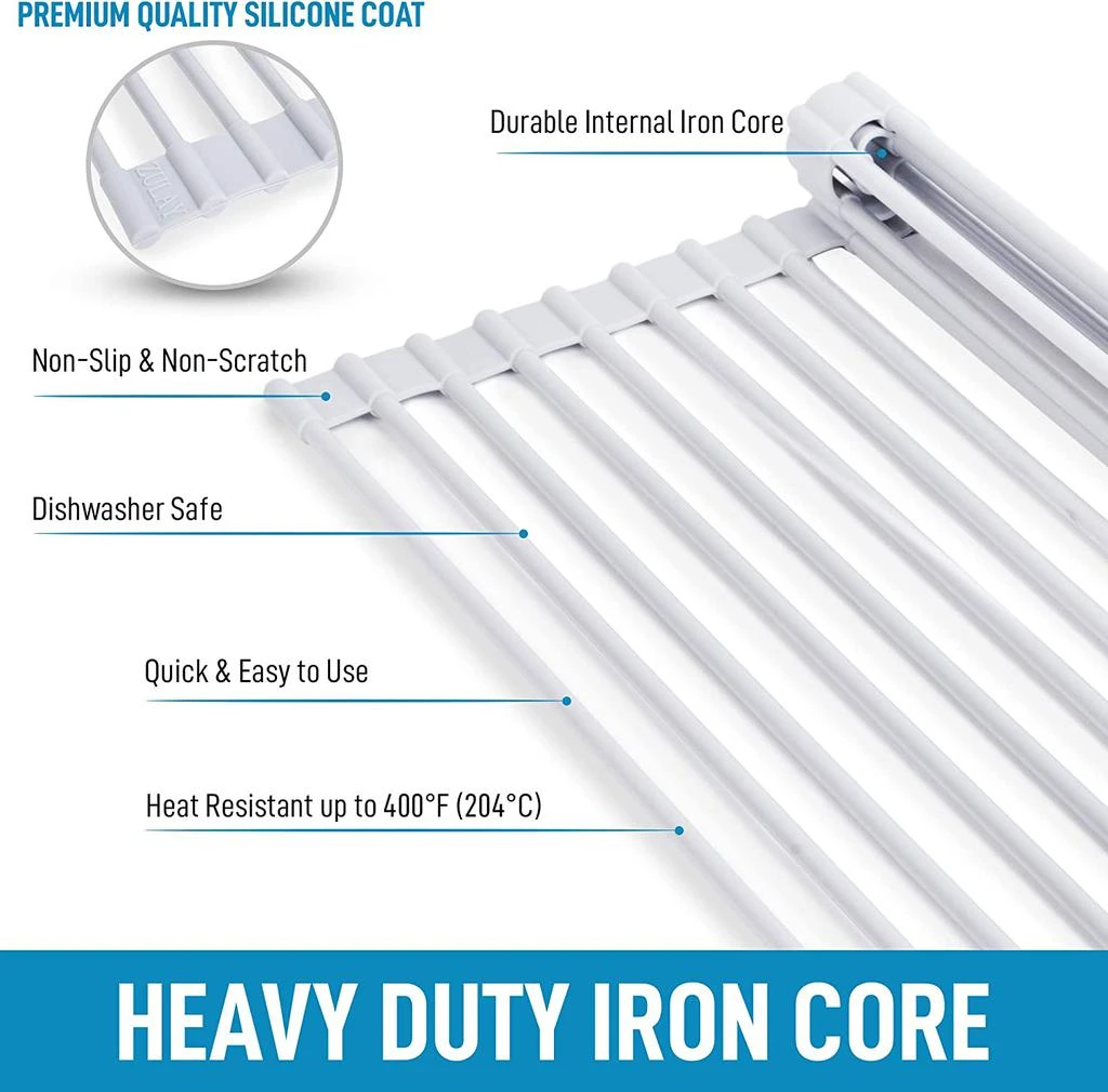 商品Zulay Kitchen|Multipurpose Roll Up Sink Drying Rack 17inches,价格¥190,第2张图片详细描述
