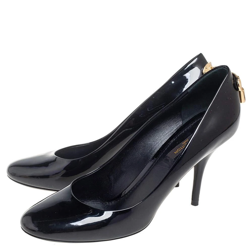 商品[二手商品] Louis Vuitton|Louis Vuitton Black Patent Leather Oh Really! Platform Pumps Size 37.5,价格¥1863,第4张图片详细描述
