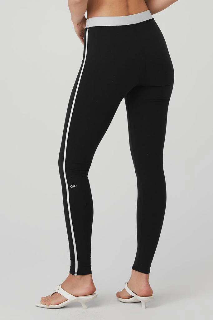商品Alo|Airbrush High-Waist Streamlined Legging - Black/White,价格¥724,第2张图片详细描述