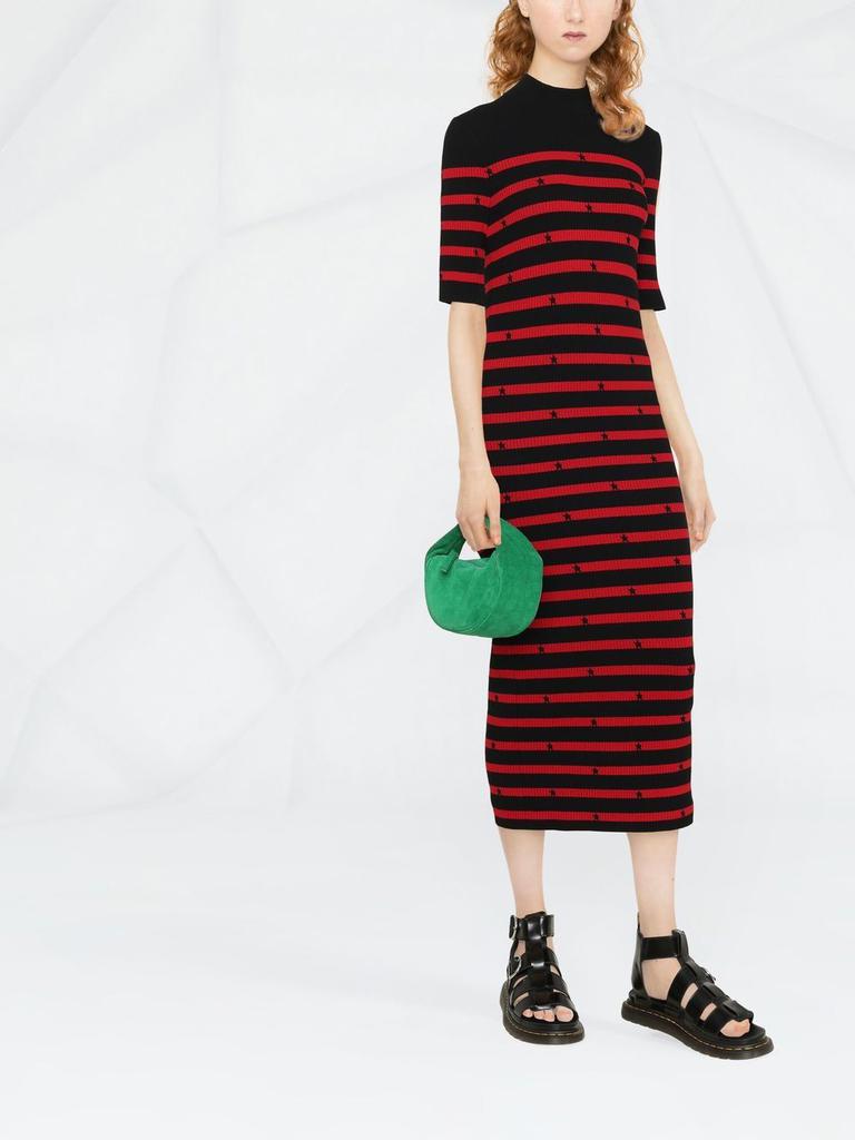 RED VALENTINO Striped knitted dress商品第2张图片规格展示