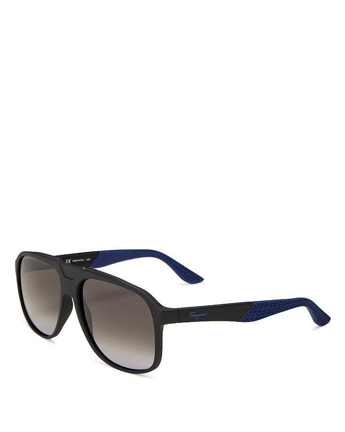 商品Salvatore Ferragamo|Men's Aviator Sunglasses, 61mm,价格¥1762,第5张图片详细描述