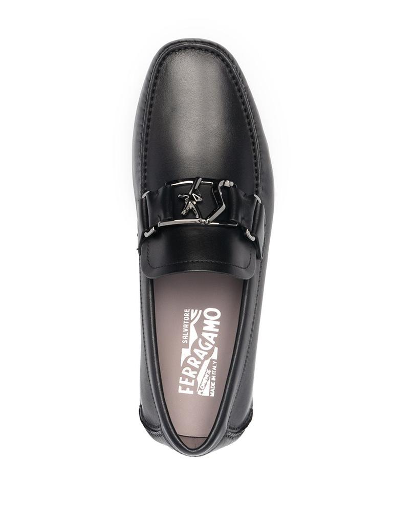 SALVATORE FERRAGAMO - Sf Logo Leather Loafers商品第4张图片规格展示