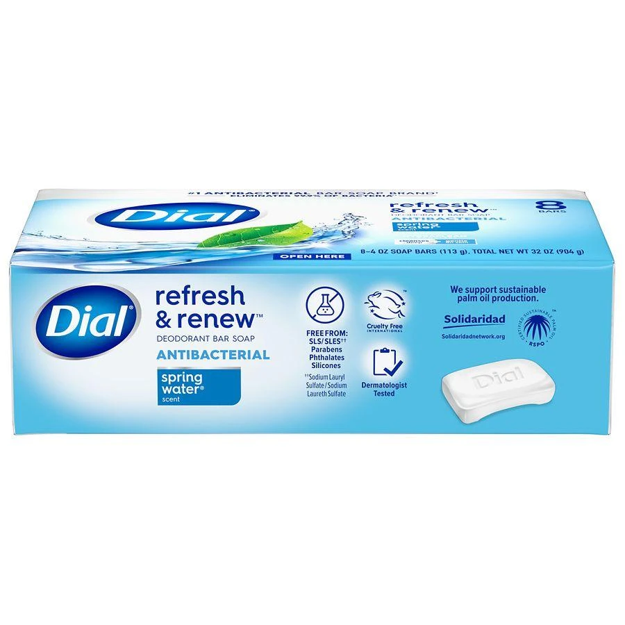 商品Dial|Antibacterial Bar Soap Spring Water,价格¥74,第3张图片详细描述