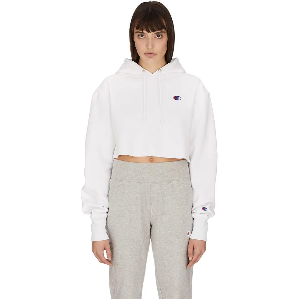 商品CHAMPION|Reverse Weave Cropped Cut Off Hoodie - White,价格¥460,第1张图片