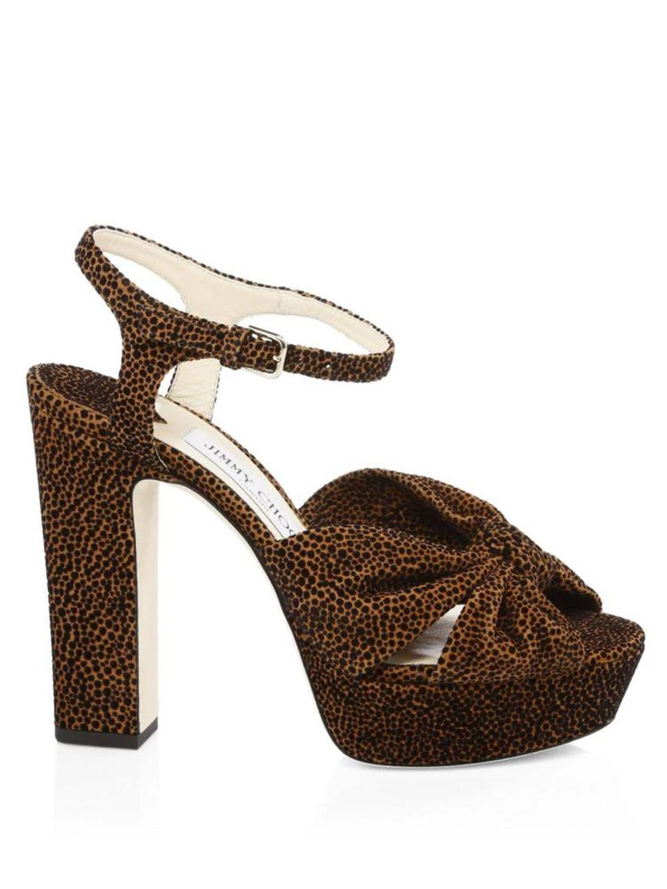 商品Jimmy Choo|Heloise Leopard Print Platform Sandals,价格¥1969,第5张图片详细描述