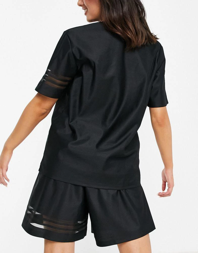 商品Adidas|adidas Originals Bellista logo oversized t-shirt  in black,价格¥265,第4张图片详细描述