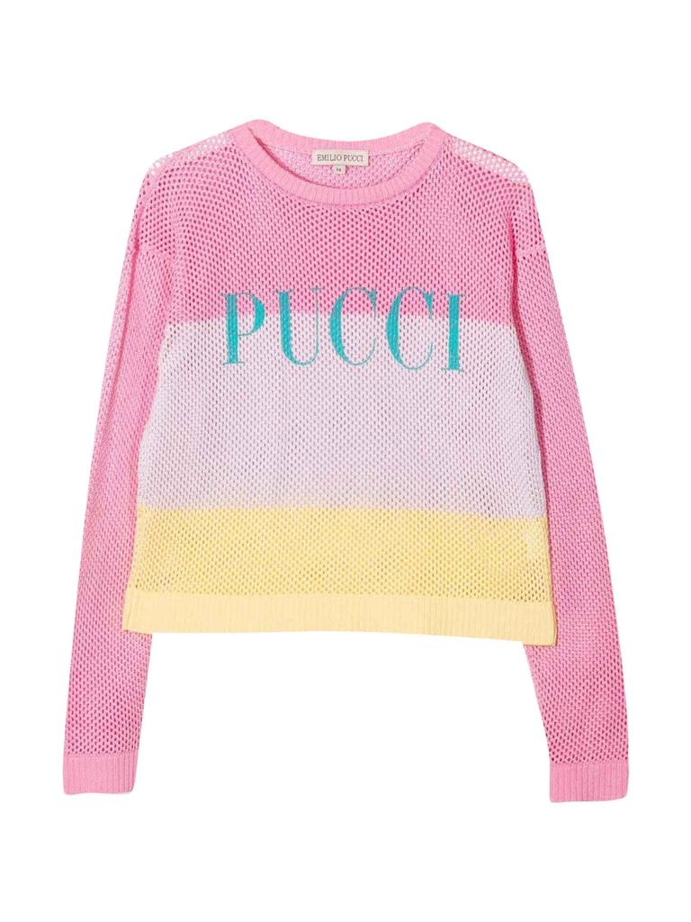 Emilio Pucci Pink Girl Shirt With Multicolor Print商品第1张图片规格展示