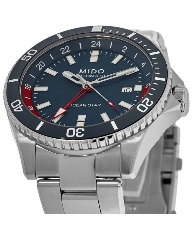 商品MIDO|Mido Ocean Star GMT Blue Dial Steel Men's Watch M0266291104100,价格¥8278,第2张图片详细描述