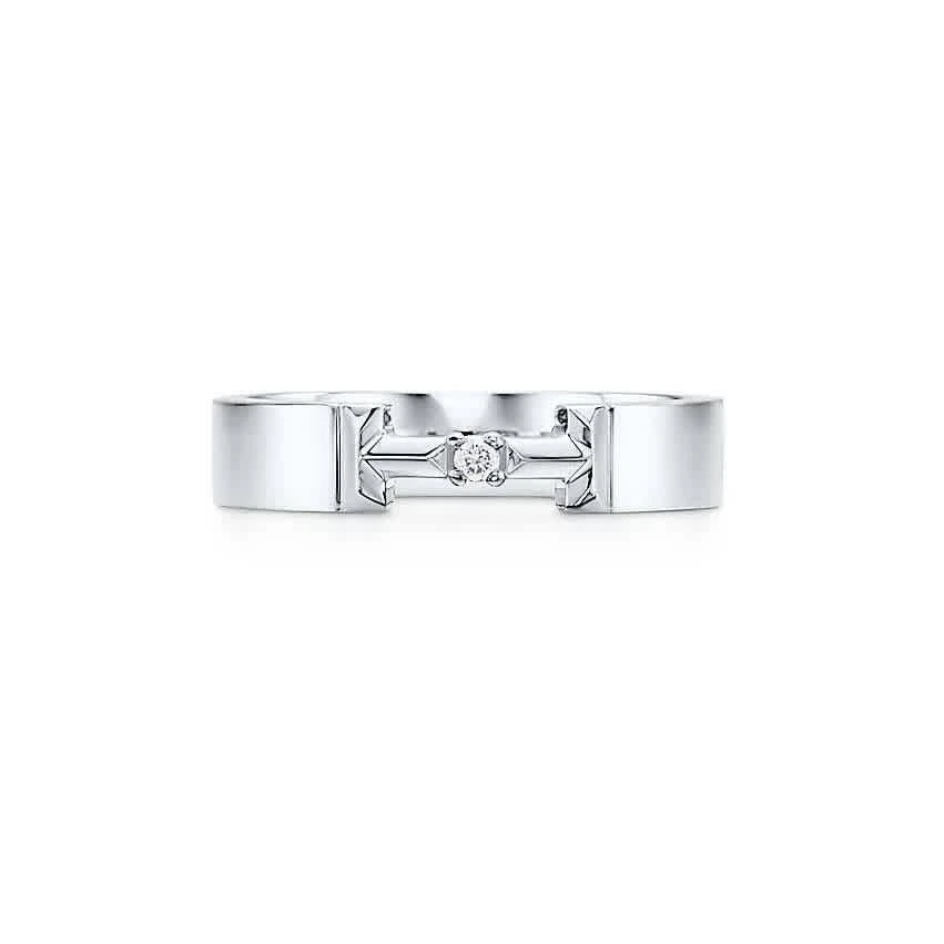 商品Tiffany & Co.|T True Diamond Link Ring,价格¥8593,第1张图片