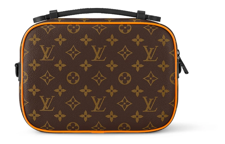 商品[国内直发] Louis Vuitton|S-Lock 橙色老花系列 可拆卸可调节肩带磁力闭合 涂层帆布 信使包单肩斜挎包 常规 男款 棕色/橙色,价格¥30084,第5张图片详细描述