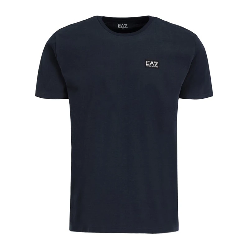 Emporio Armani 安普里奥 阿玛尼 男士黑蓝色棉质经典LOGO款圆领短袖T恤 6GPT38-J2AZ-1578 商品