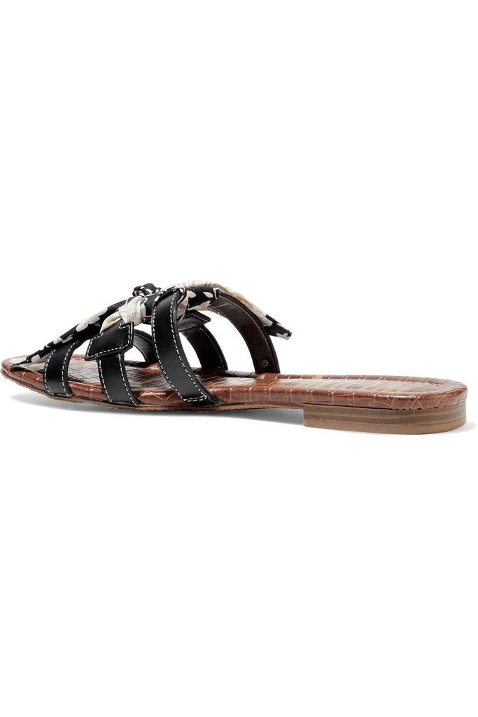 商品Sam Edelman|Bay bow-embellished cutout leather sandals,价格¥354,第3张图片详细描述
