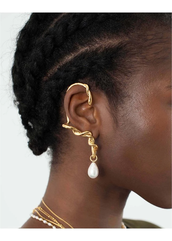 商品Missoma|Molten 18kt gold-plated ear cuff,价格¥970,第3张图片详细描述