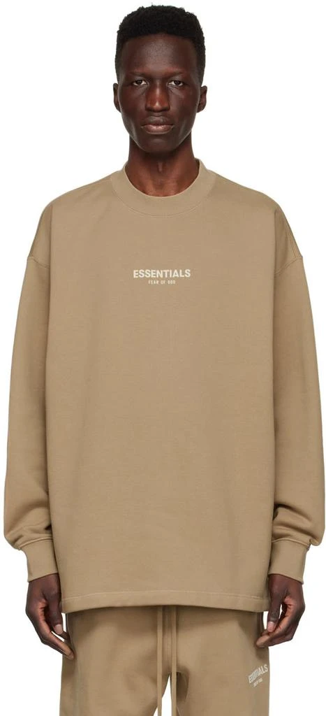 商品Essentials|Tan Cotton Sweatshirt,价格¥299,第1张图片