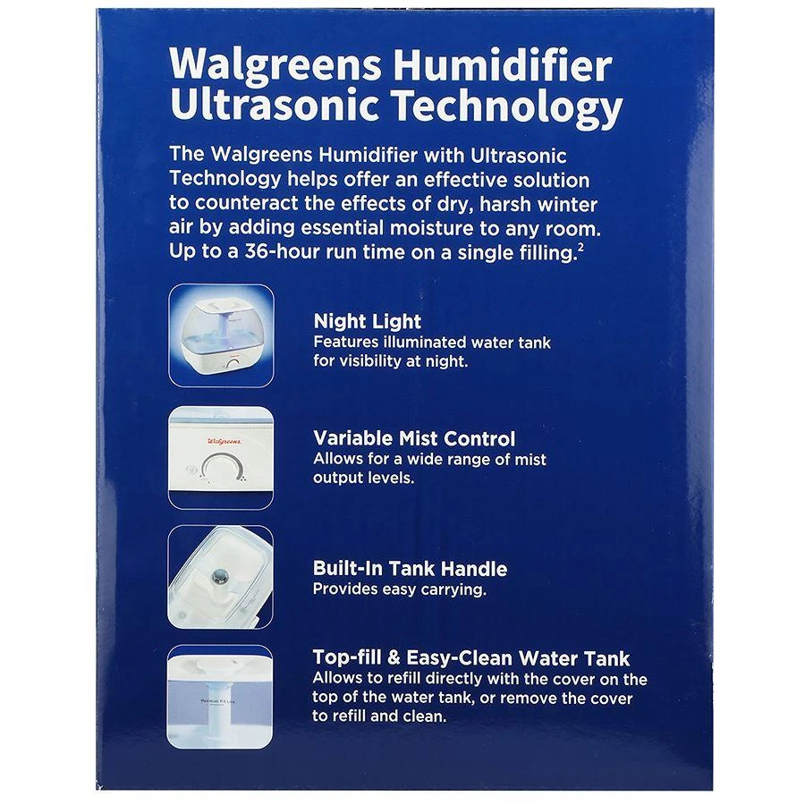 商品Walgreens|Humidifier Ultrasonic Technology 1.3 Gallon,价格¥303,第2张图片详细描述