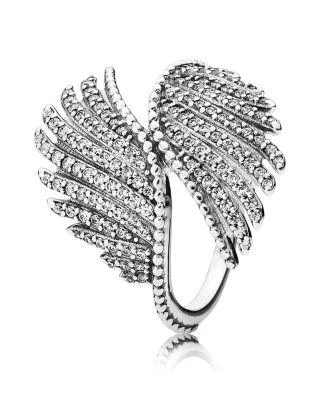 商品PANDORA|戒指 - 纯银和锆石美琪羽毛,价格¥741,第1张图片