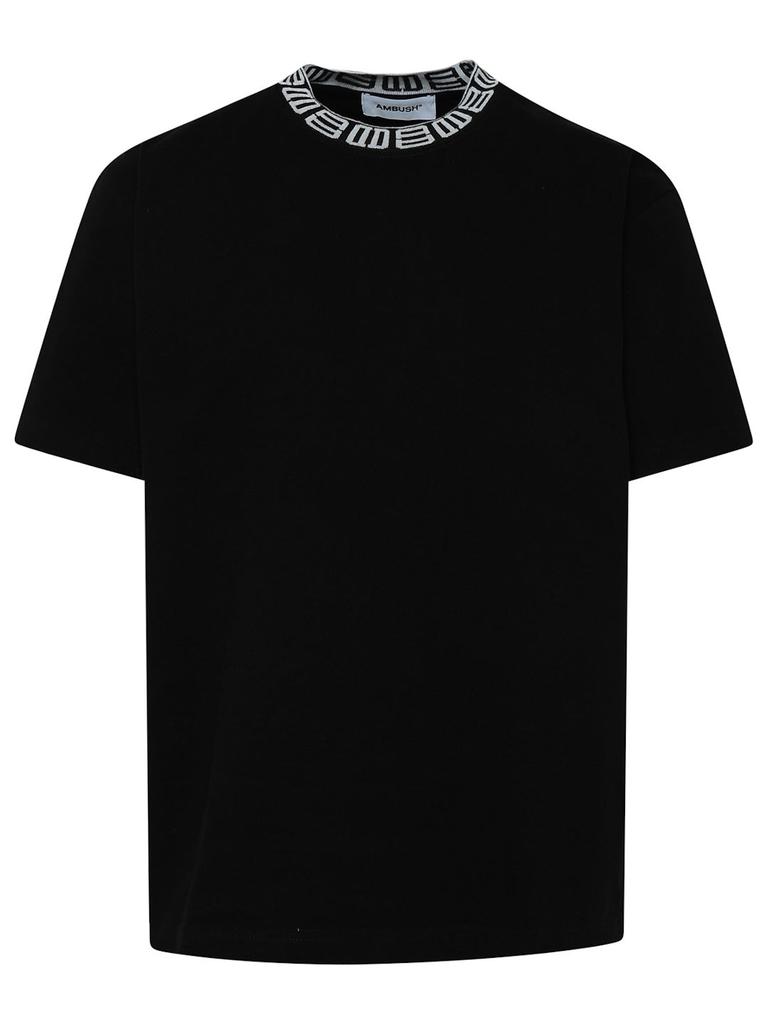 BLACK COTTON MONOGRAM T-SHIRT商品第1张图片规格展示