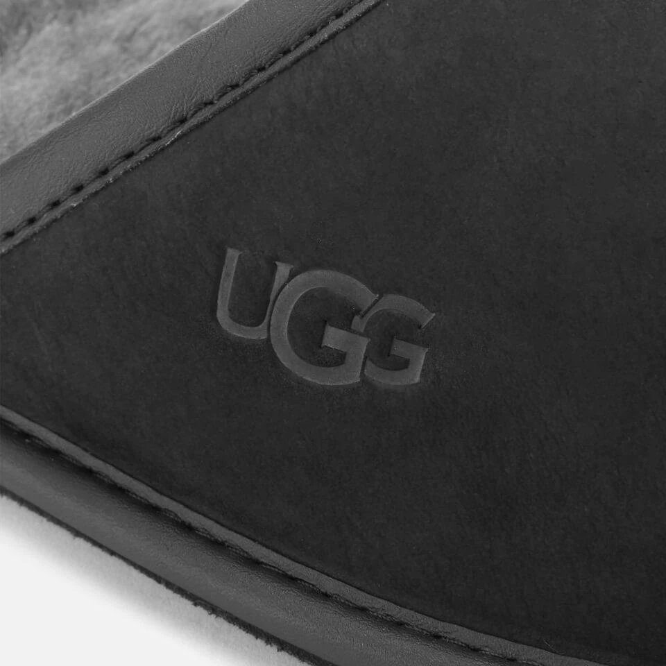 商品UGG|UGG MEN'S SCUFF LEATHER SKEEPSKIN SLIPPERS - BLACK,价格¥991,第4张图片详细描述