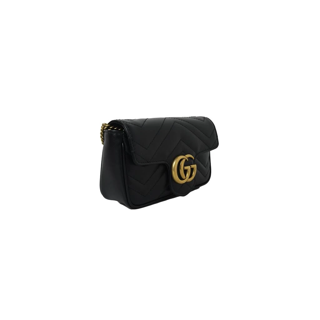 商品Gucci|Gucci GG Marmont Matelasse Super Mini Bag Black,价格¥9667,第2张图片详细描述