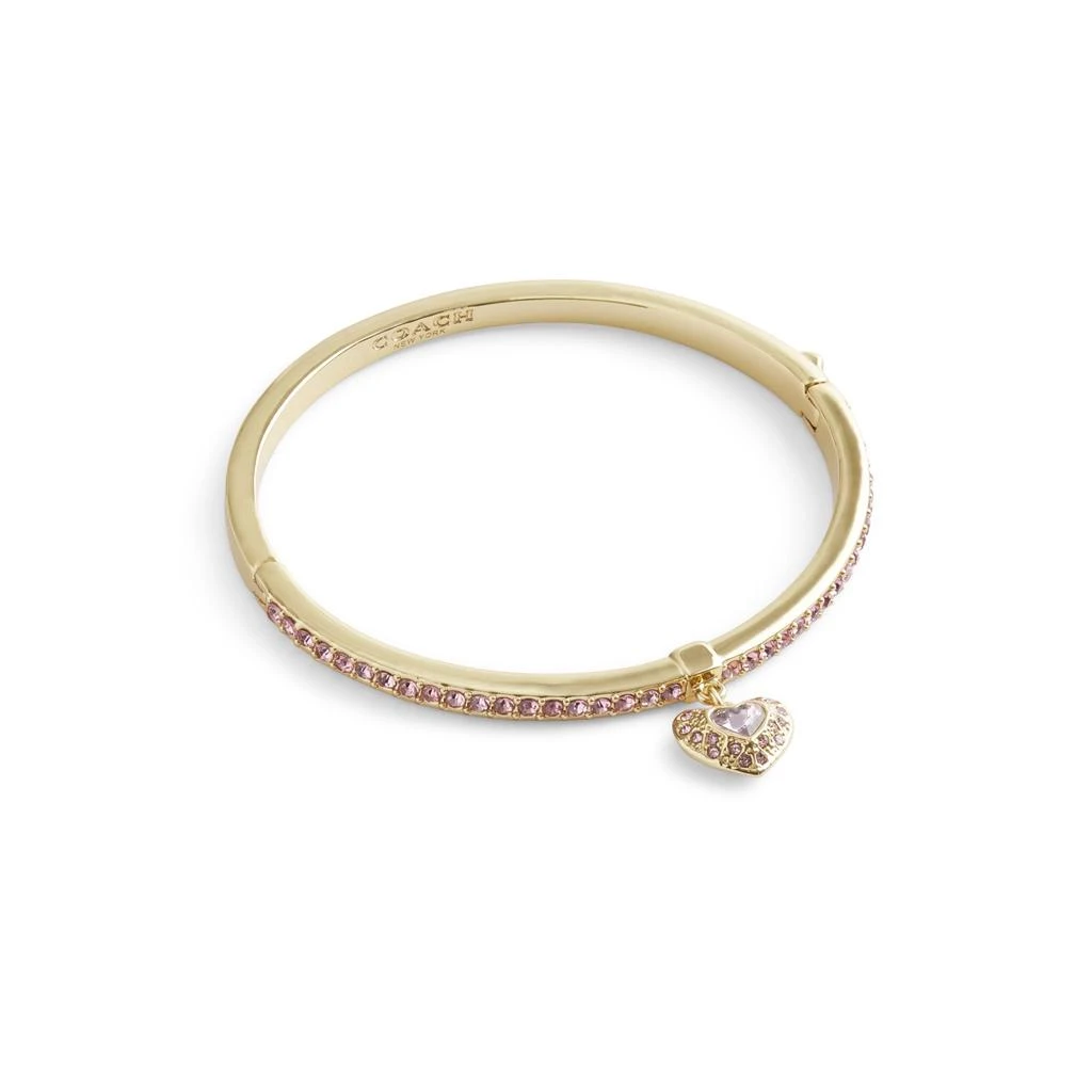 商品Coach|Heart Charm Bangle Bracelet,价格¥562,第1张图片