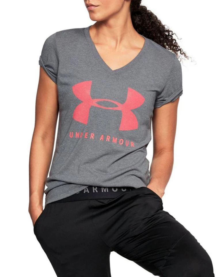 商品Under Armour|Logo-Print V-Neck Tee,价格¥114,第2张图片详细描述