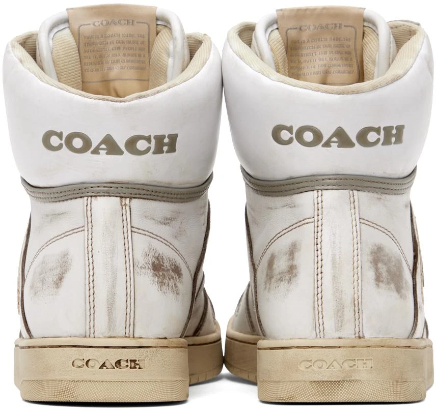 商品Coach|White Distressed Sneakers,价格¥678,第2张图片详细描述