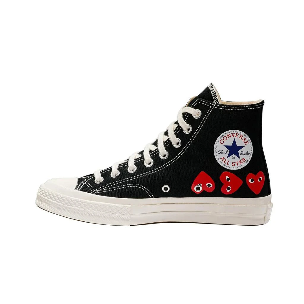 商品Comme des Garcons|COMME DES GARÇONS PLAY CONVERSE CHUCK 70 MULTI HEART HIGH BLACK,价格¥1446,第3张图片详细描述