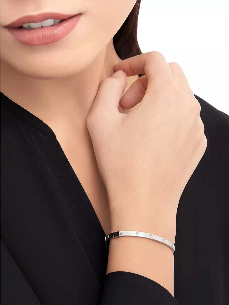 商品BVLGARI|B.zero1 18K White Gold Logo Bangle Bracelet,价格¥37406,第2张图片详细描述
