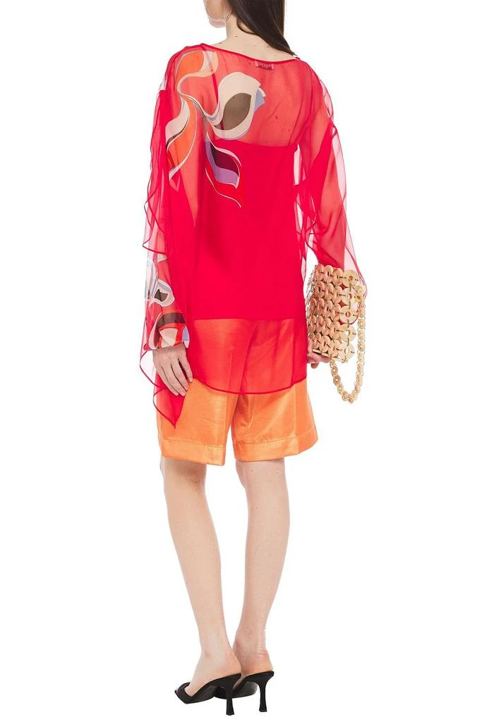 商品EMILIO PUCCI|Draped printed silk-blend voile blouse,价格¥2294,第1张图片